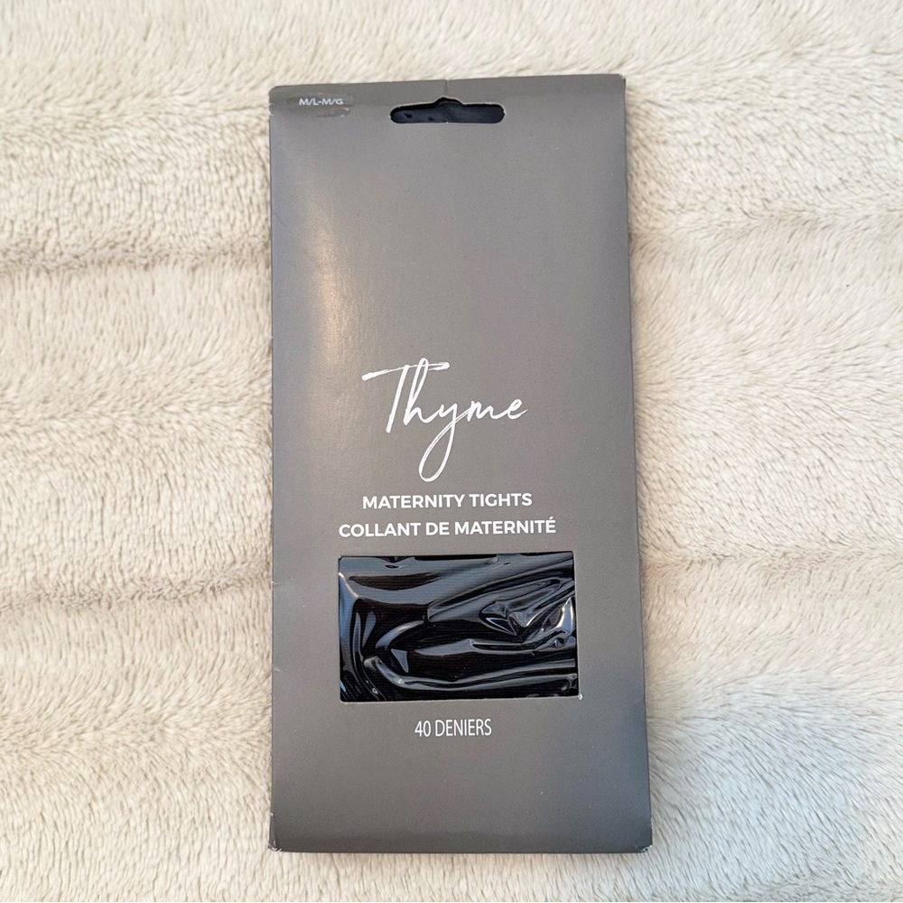 Thyme Maternity Black Tights